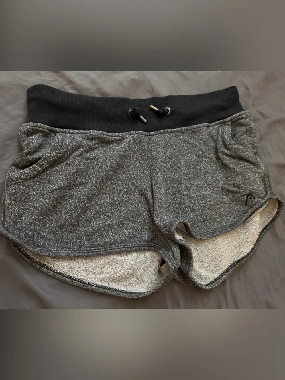 Head Girls' Gray Heathered Lounge Shorts with Black Waistband
